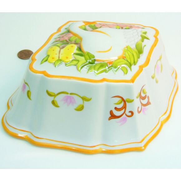 Le Cordon Bleu Franklin Mint Jello Mold 1986 Goose Bird Wall Hanging Ceramic Art - Picture 3 of 6